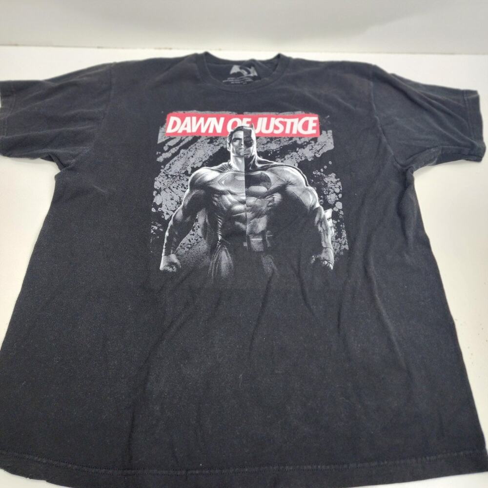 DC Comics Superman Dawn of Justice Black Short Sleeve T-Shirt Men's Size XL
